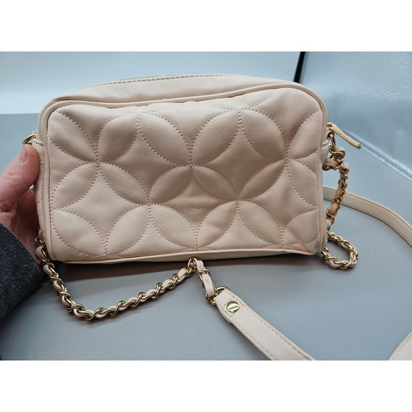 Forever 21 Blush Pink Quilted Faux Leather Shoulder Purse Gold Tone Hardware - Picture 8 of 13